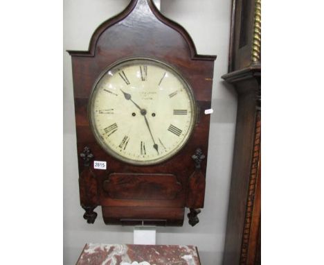 A mahogany wall clock, A/F COLLECT ONLY.