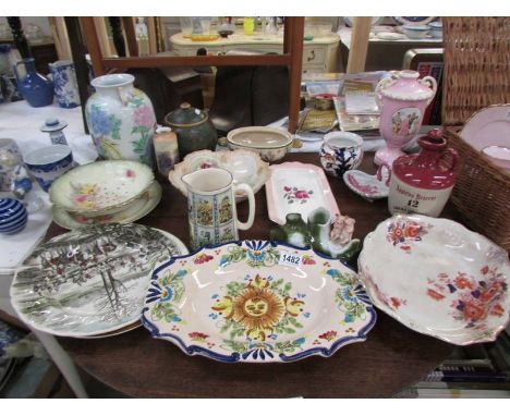 A mixed lot of ceramic dishes, jugs etc.,
