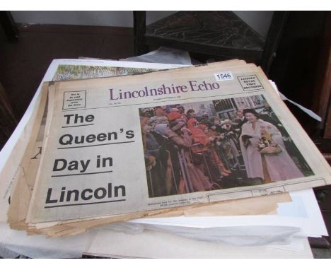 A quantity of Lincolnshire Echo newspapers and a large number of one print "Weltons Croft".