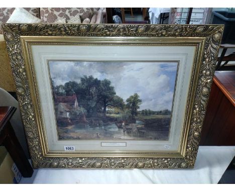 A silver gilt framed print of Constables 'The Haywain'