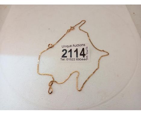 A 9ct gold chain, 2.4 grams.