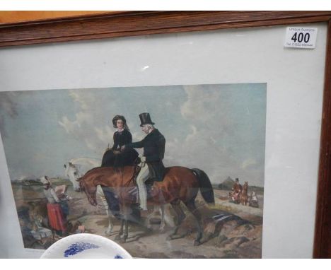 A framed and glazed print entitled "When Peace Succeeds War" COLLECT ONLY.