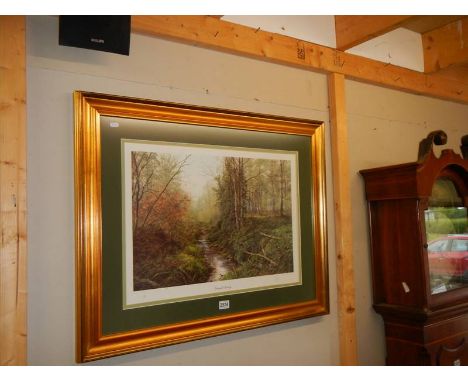 A large gilt framed exhibition print, 151/350, signed, COLLECT ONLY.