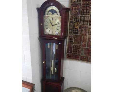A modern moon phase long case clock with multi chimes, Fenclocks of Suffolk, 179cm tall, COLLECT ONLY.