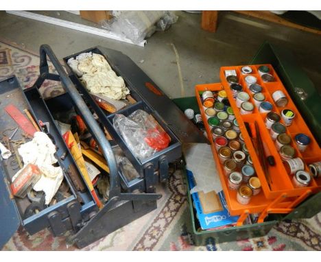 Two metal tool boxes and tools, COLLECT ONLY.
