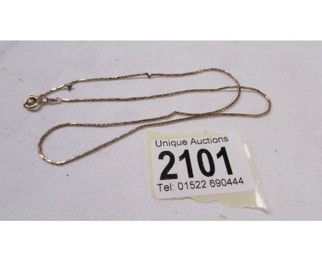 A 9ct gold neck chain, 3.3 grams.