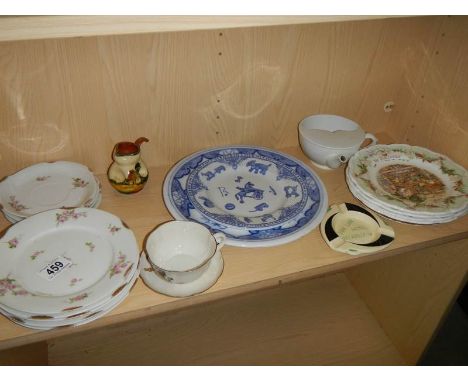 A mixed lot of plates including Spode, Mason's, Doulton. Brambley Edge etc., COLLECT ONLY.