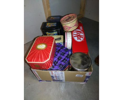 A quantity of vintage and other tins