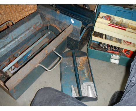 Three toolboxes full of tools. COLLECT ONLY.
