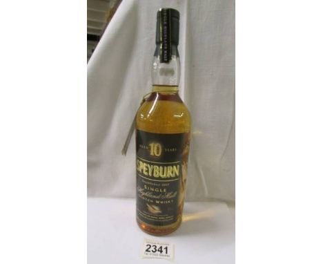 A bottle Spey Burn Highland malt Scotch whisky.
