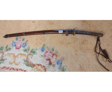 An old Japanese Samaroi sword, COLLECT ONLY.Quite a few small nicks to the blade from the middle to the tip. Tip has rust pit