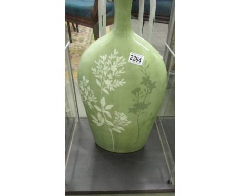 A contemporary flask style ceramic vase 56 cm tall.