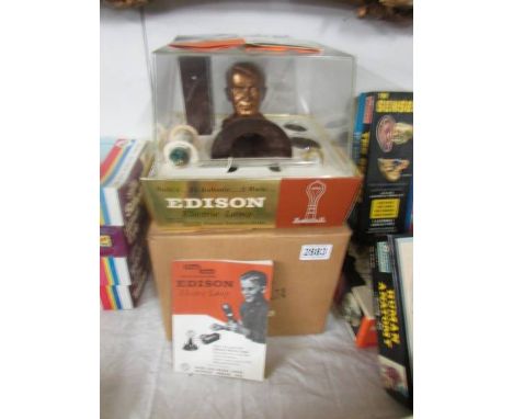 A boxed 'Edison' Electric lamp.