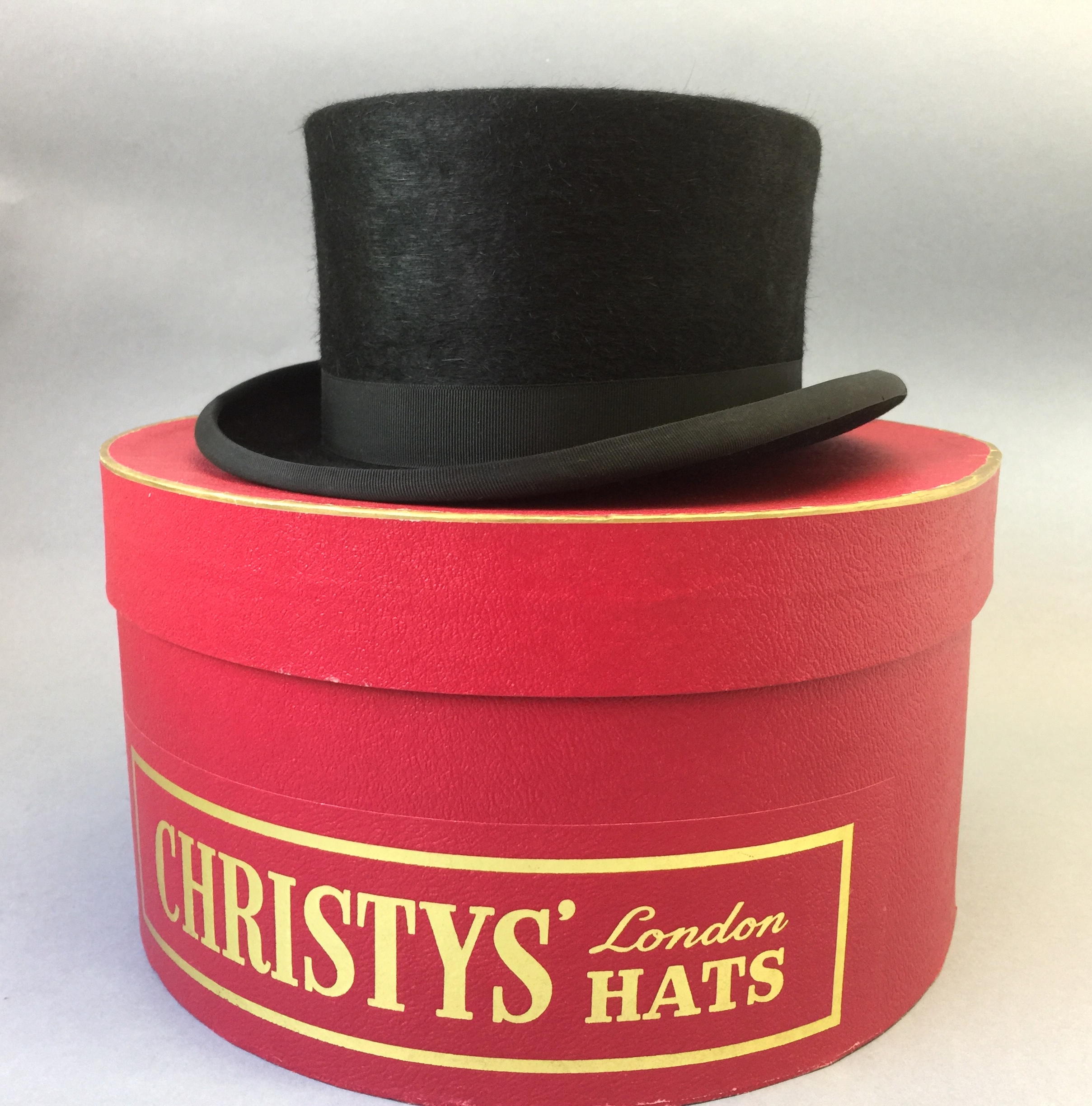 A top hat by Christy's of London, size 6 3/4, complete with original box