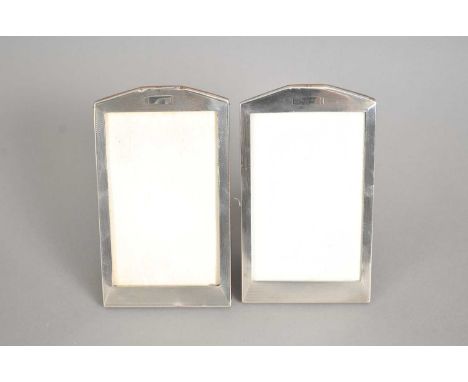 A pair of Art Deco silver mounted frames, Sanders &amp; Mackenzie, Birmingham 1939 &amp; 1940, each of rectangular form with 