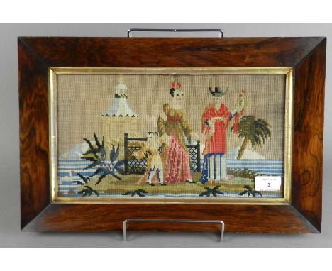 British school, 19th century, Tapestry, 17 x 33cm