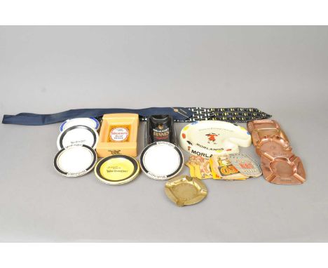 A mixed collection of early - late 20th century breweriana to include a large quantity of ash trays, ceramic, glass and coppe