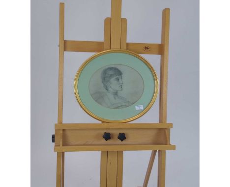 British school, late 19th century, Portrait of a lady, indistinctly signed and dated 1978, pencil, oval 21 x 26cm, together w