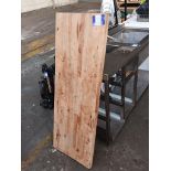 Long wooden chopping block