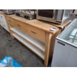 3 drawer wooden unit with 2 shelves