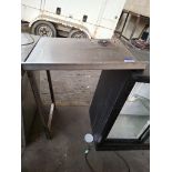 Stainless steel upspray glass cleaner counter attachment
