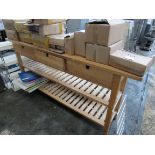 Wooden shelving unit