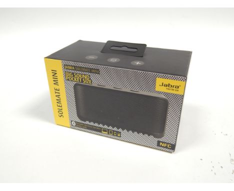 A Jabra Bluetooth speaker, in original box.