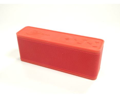 An Edifier Bluetooth multimedia speaker, in red, MP260, with cable and carry bag.