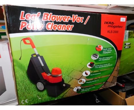 An Akra Mogeatce Leaf Blower Vac/Patio Cleaner, Model KLS2000, in original box.