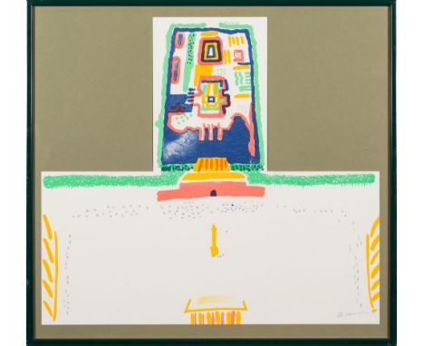 David Hockney [b.1937]-Red Square and the Forbidden City, from China Diary:-five-colour lithograph signed in pencil, numbered