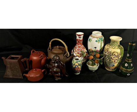A large collection of mixed Chinese and Asian ceramics to include two 19th century porcelain bowls (restored) together with a