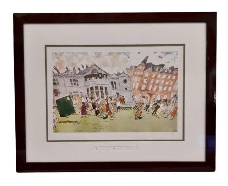 H.M. Bateman - 'The man who missed the ball on the first tee at St. Andrews', limited edition print, numbered 1/980 with arti