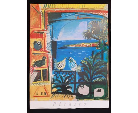 Pablo Picasso large poster: 'Les Pigeons (1957)', Grafisk production, 90.5 x 120 cm, unframed (presentation sleeve in not inc