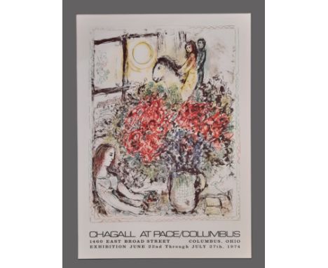 Four Marc Chagall posters: 'Die Zauberflöte, Mozart, Metropolitan Opera' Mourlot; Chagall at Pace/Columbus, 1977; Chagall at 