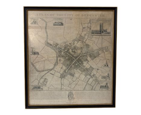 A Plan of the City of Gloucester, surveyed and delineated by R. Hall and T. Pinnell, published as the Act Directs, 1796 by J.