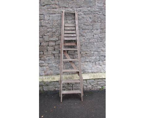 A vintage Slingsby pine folding step ladder (to be sold for display purposes only) 