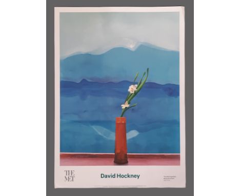 David Hockney 'Mount Fuji and Flowers' (1972) poster, The Metropolitan Museum of Art, 2016, offset lithograph 86.5 x 63.5 cm,
