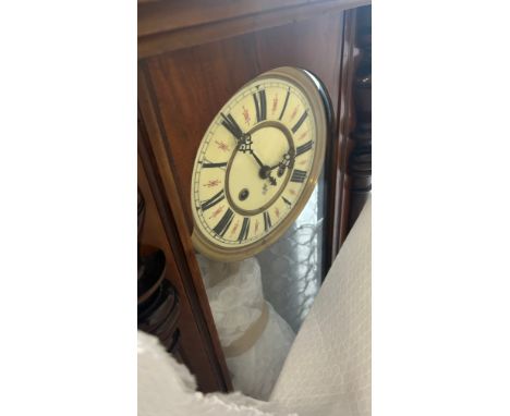 A large walnut cased Vienna regulator wall clock. 