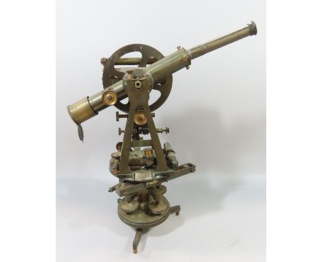 A Troughton &amp; Simms Vintage Theodolite 39cm high (level) 