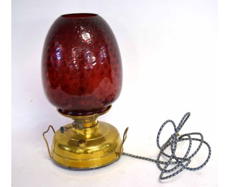 Brass oil lamp converted to electricity  