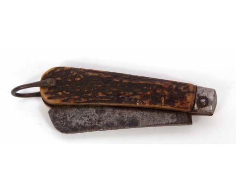First War period clasp knife, the folding single edged blade stamped "Encore, Turner &amp; Co" and further with Government br