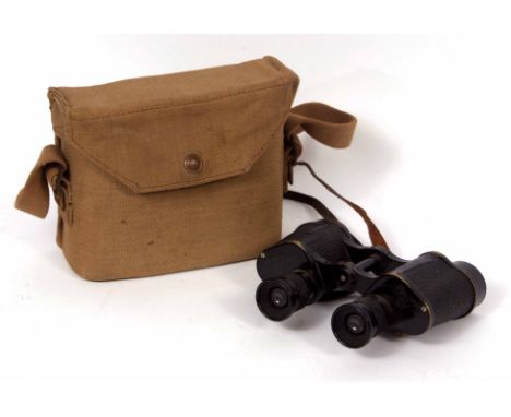 Pair of mid-20th century Government issue binoculars, A Kershaw &amp; Son - Leeds, 1939, Bino Prism No 2 Mk II, x6, No 16462 