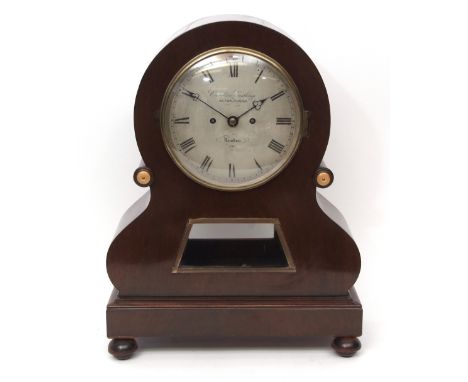 Mid-19th century mahogany cased bracket clock, Connell late Ganthony - 83 Cheapside, London, 486, the drum topped case with s