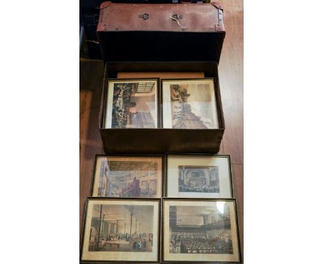 Rowlandson and Pugin, The Microcosm Of London, a collection of thirteen early 19th century aquatint engravings, titles compri