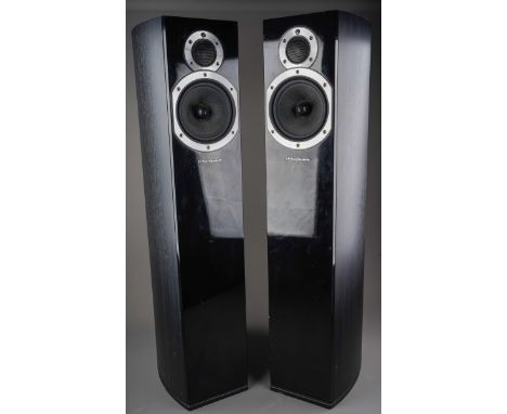 A pair of Wharfedale Diamond 10.3 floor-standing speakers with User Manual and Installation Guide, height 82cm