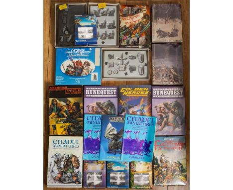 Collection of miniatures to include Ral Partha War Machine, Elf Chariot, the Adventurers, Personalities, Children of the Nigh