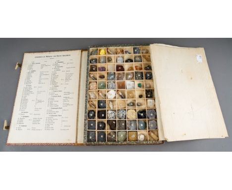 A vintage boxed collection of seventy labelled Mineral and Rock Specimens, each item numbered to correspond with printed inde