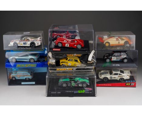 Scalextric  - Mini Cooper S, Lancia Beta Montecarlo, Porsche 911, Panoz Roadster LMP07, Lola B98/10, Ferrari, etc (9)
