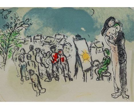 Marc Chagall (1887-1985)Homage to Julien Cain 1968lithograph, 17 x 23cmprinted by Mourlot, framed and glazedProvenance: Goldm
