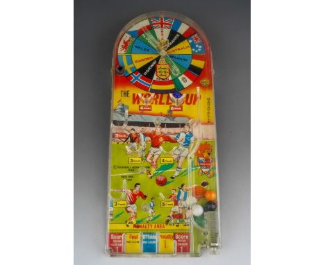 A Marx Toys 1966 World Cup bagatelle game featuring World Cup Willy, length 34cm